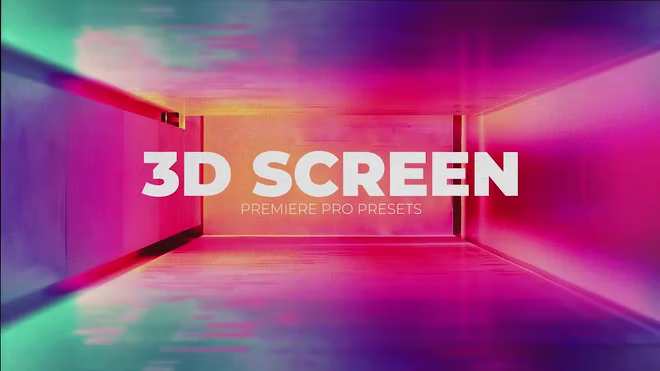 پریست صفحه نمایش سه بعدی 3D Screen در پریمیر