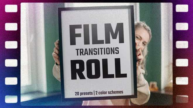 پریست ترنزیشن نگاتیو Film Roll Transitions در پریمیر