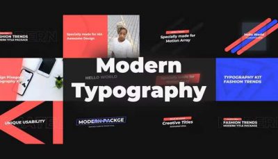 دانلود پروژه آماده تایپوگرافی Typography Titles افتر افکت